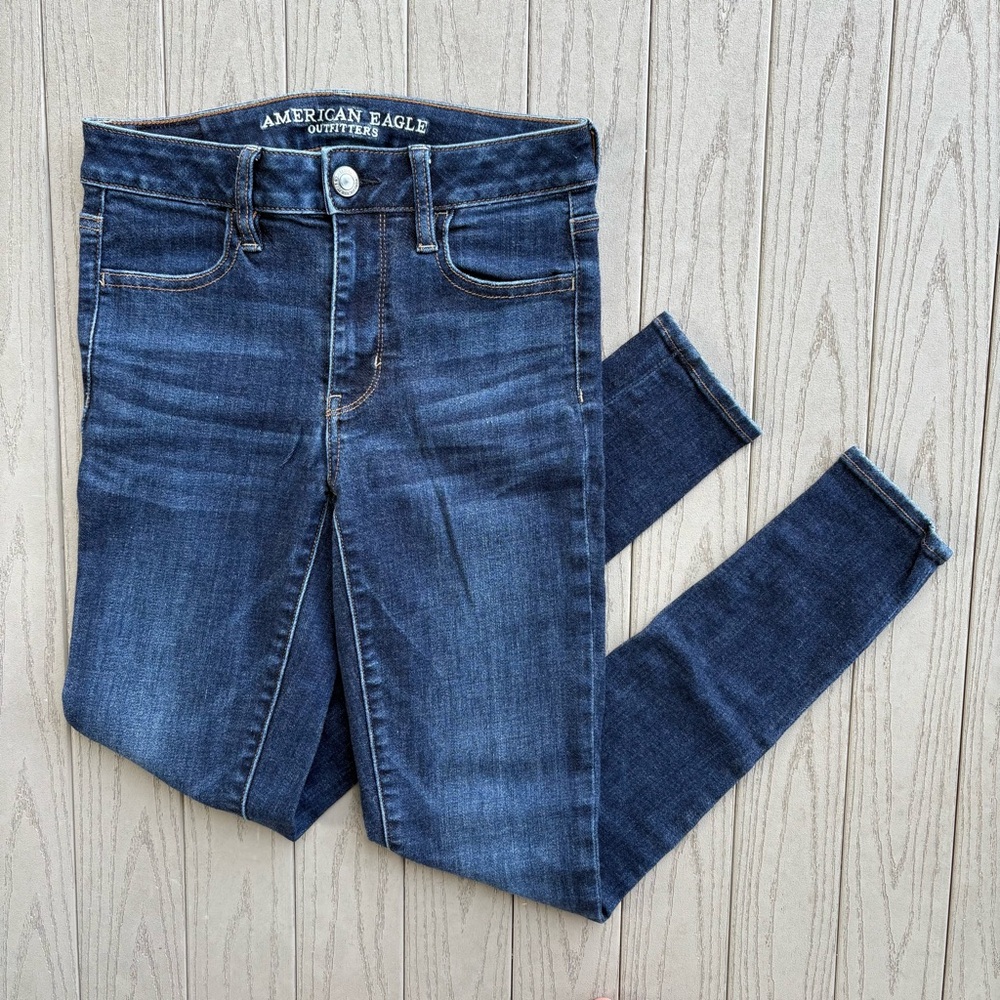 AEO Dark Wash Hi Rise Jeggings